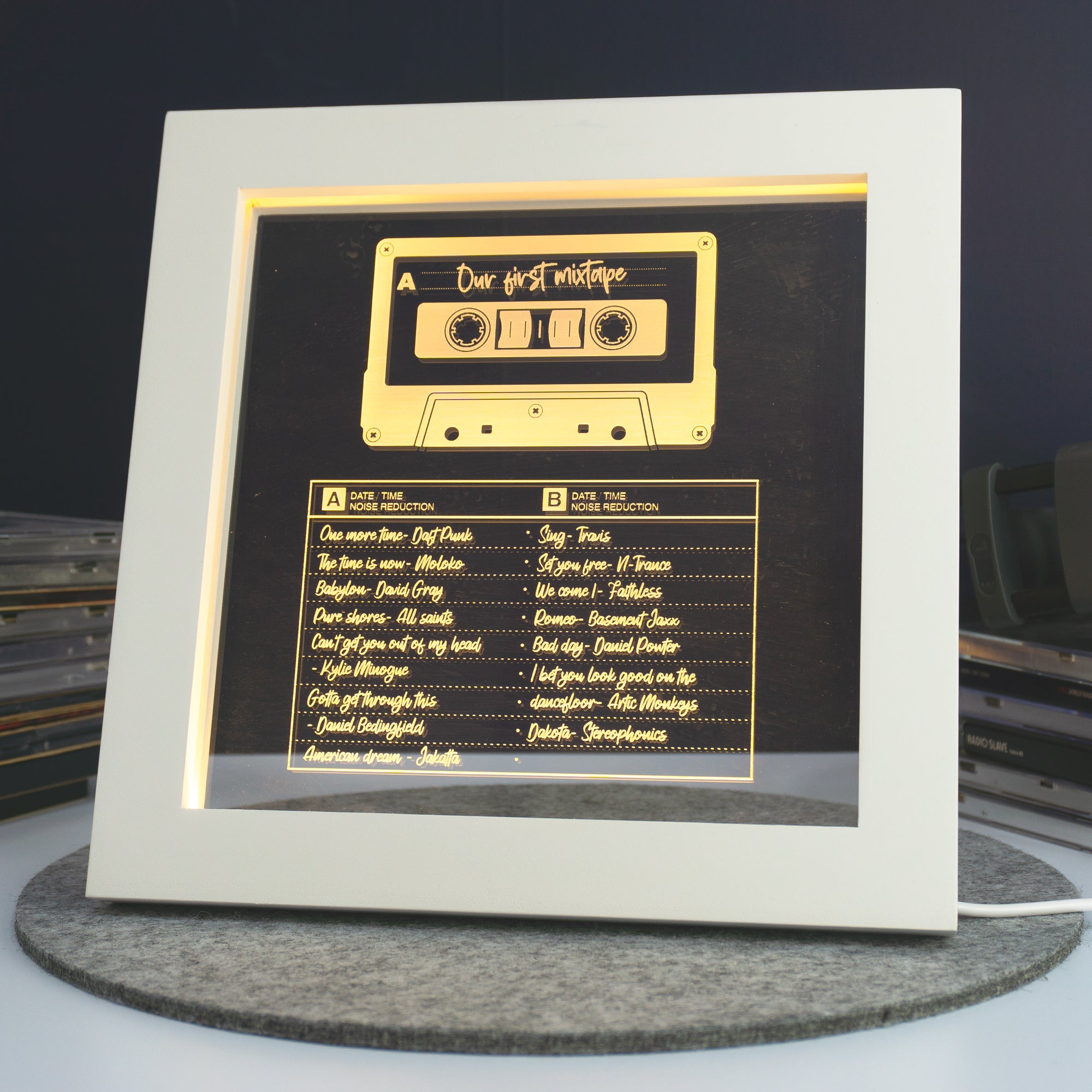 Personalised mixtape light up LED artwork