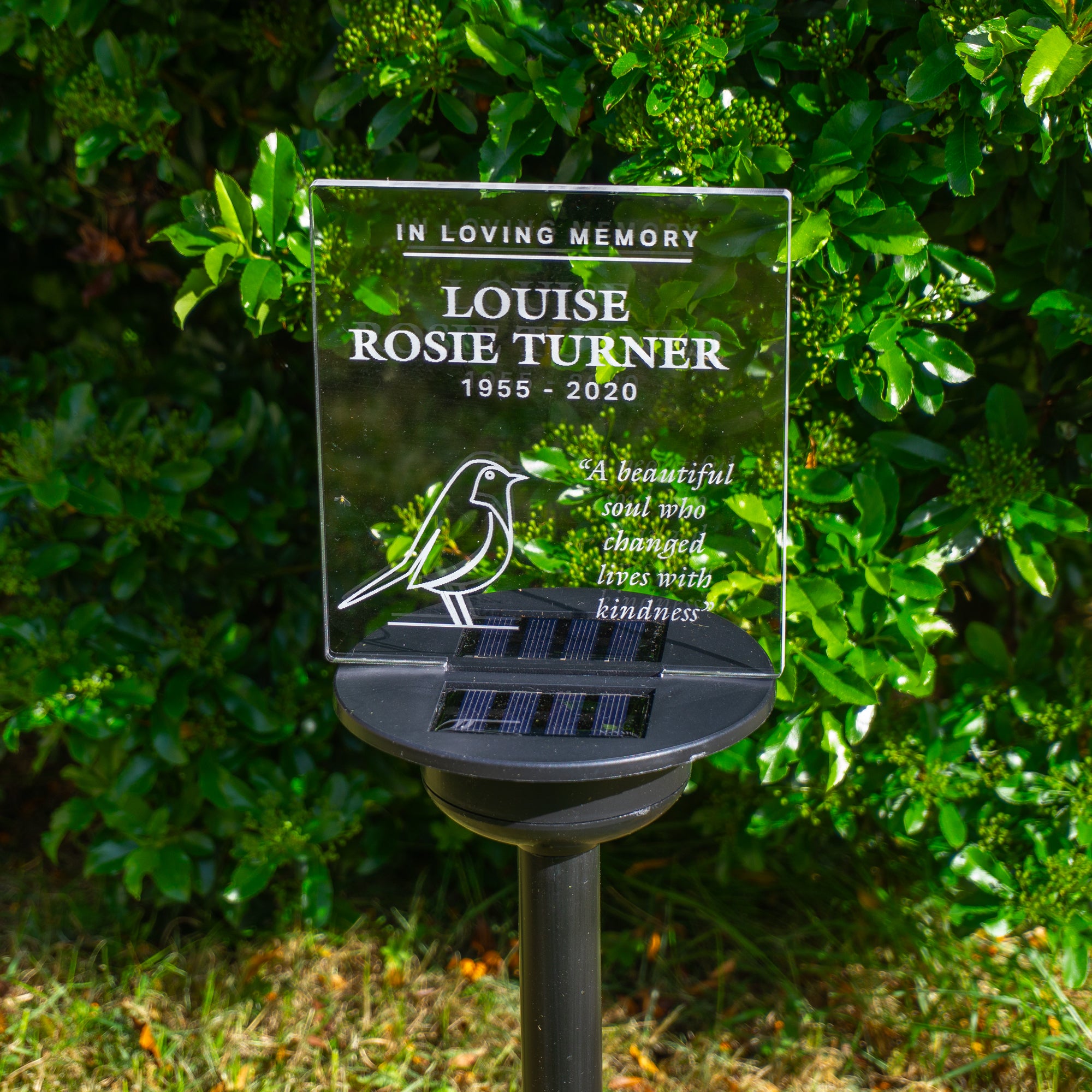 Personalised garden LED name plaque