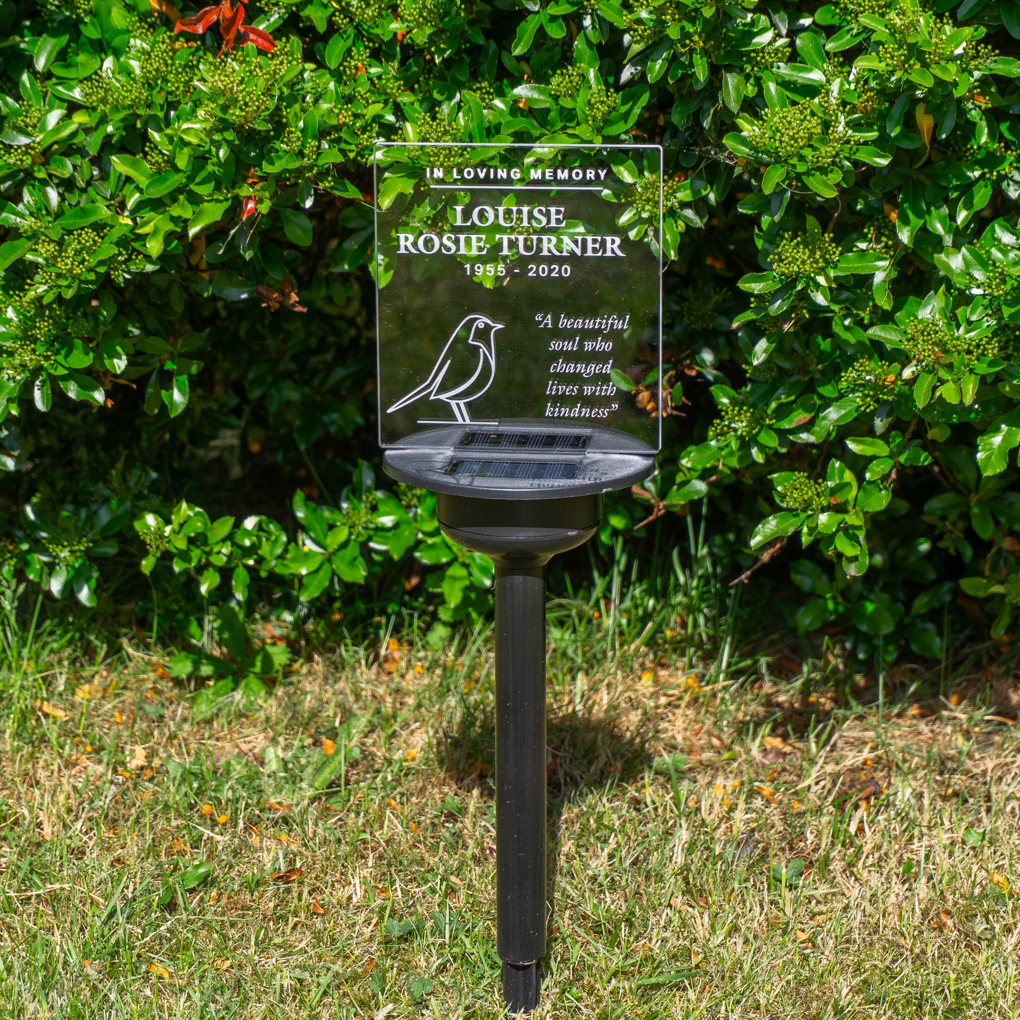 Personalised garden LED name plaque