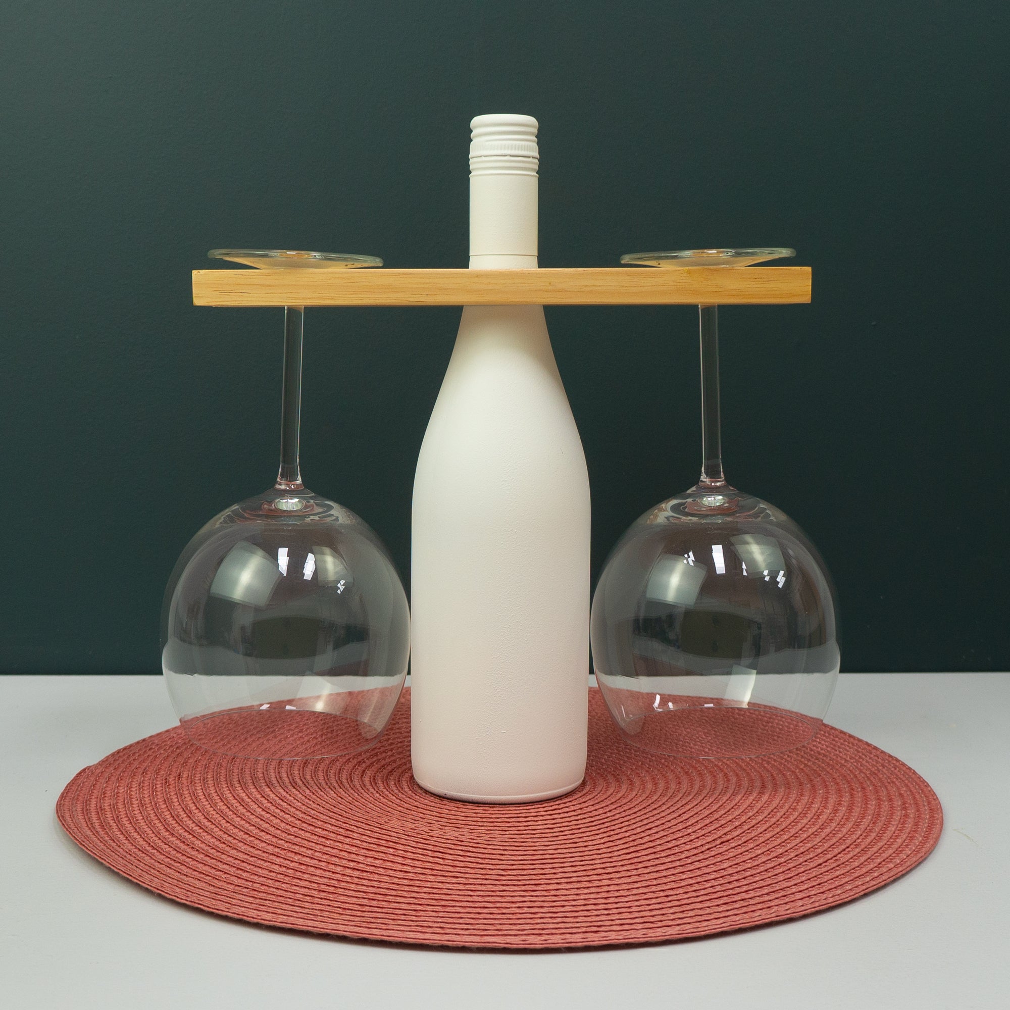 Personalised double wine glass holder