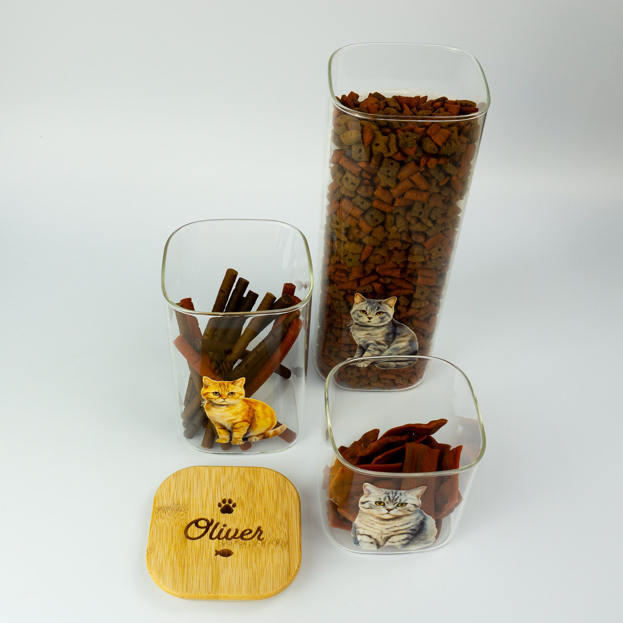 Personalised British Shorthair cat treat jar
