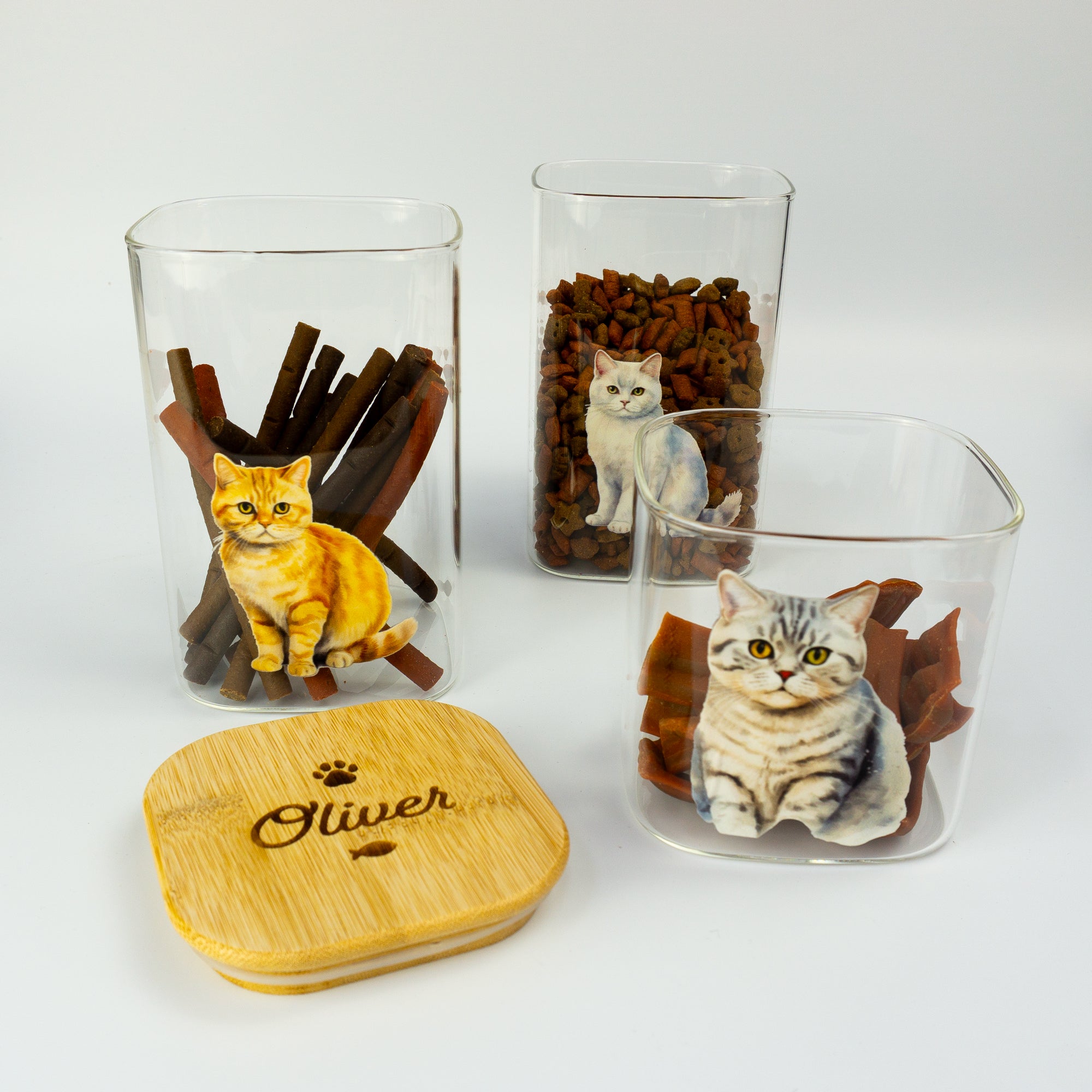 Personalised British Shorthair cat treat jar