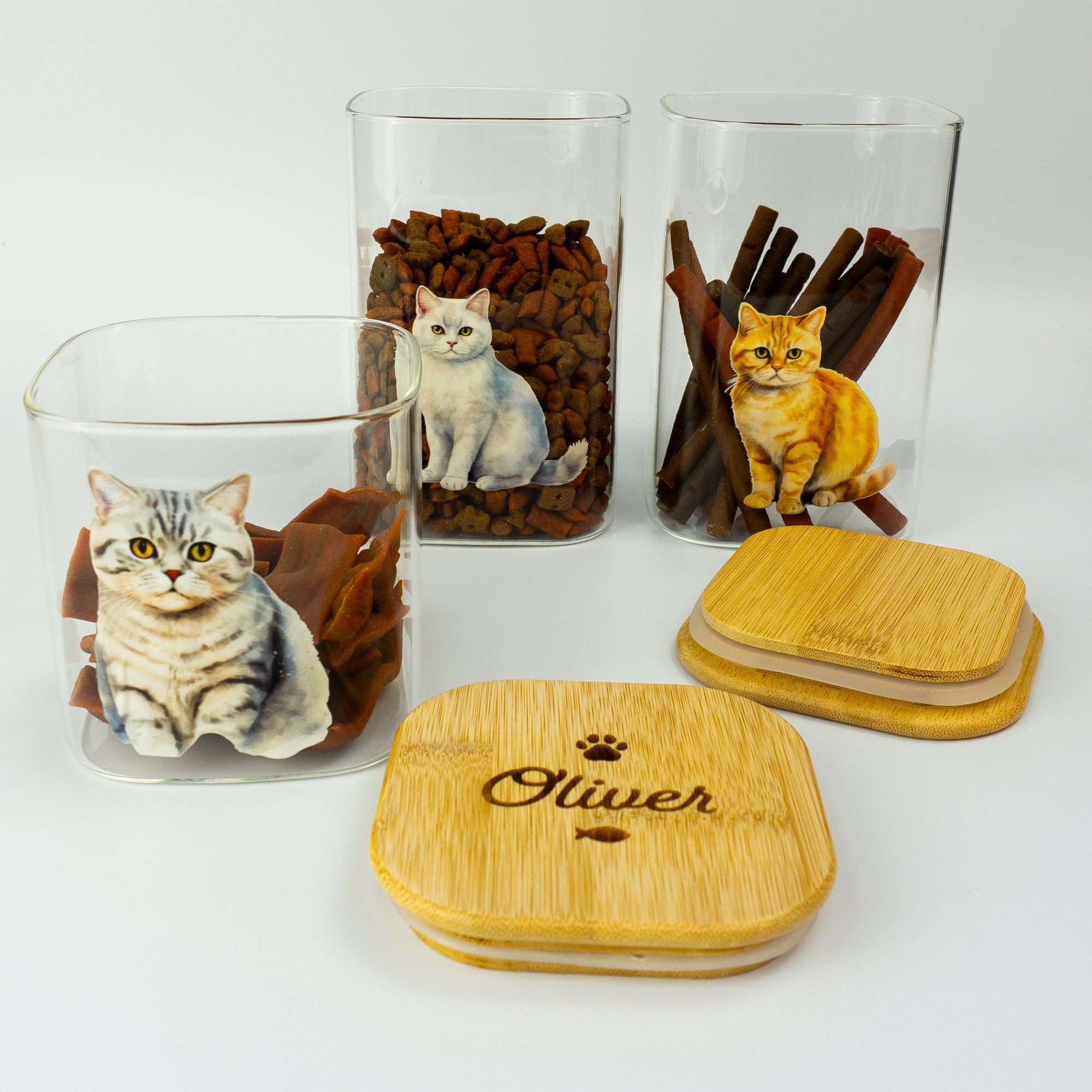 Personalised British Shorthair cat treat jar