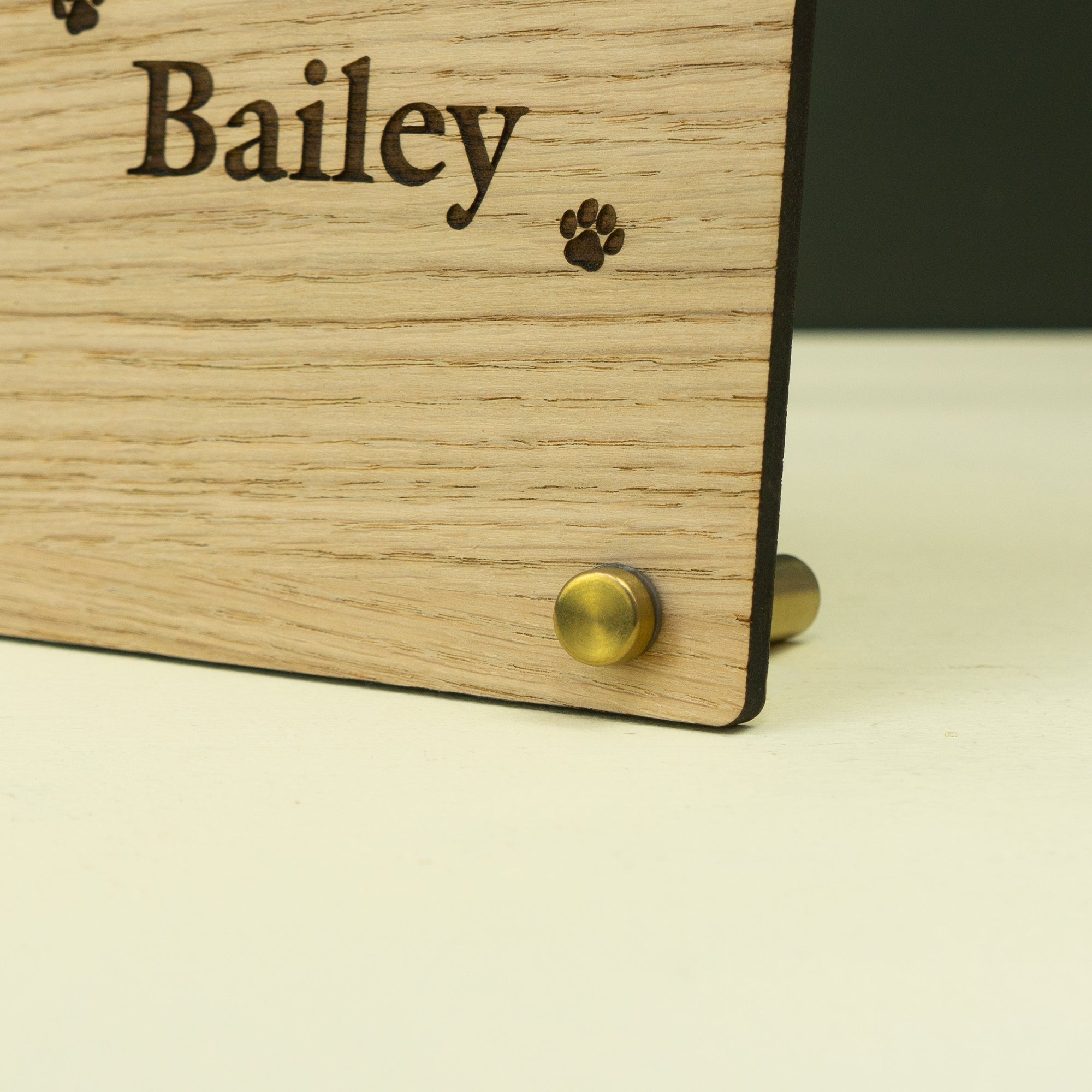 Personalised pet dog photo display stand. Custom made wooden photograph frame