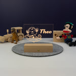 Personalised light up name plaque. Cheeky monkey LED sign