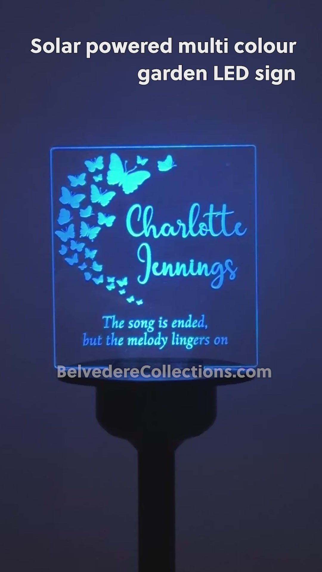 Sorry for your loss memorial gift Personalised light up LED garden decoration