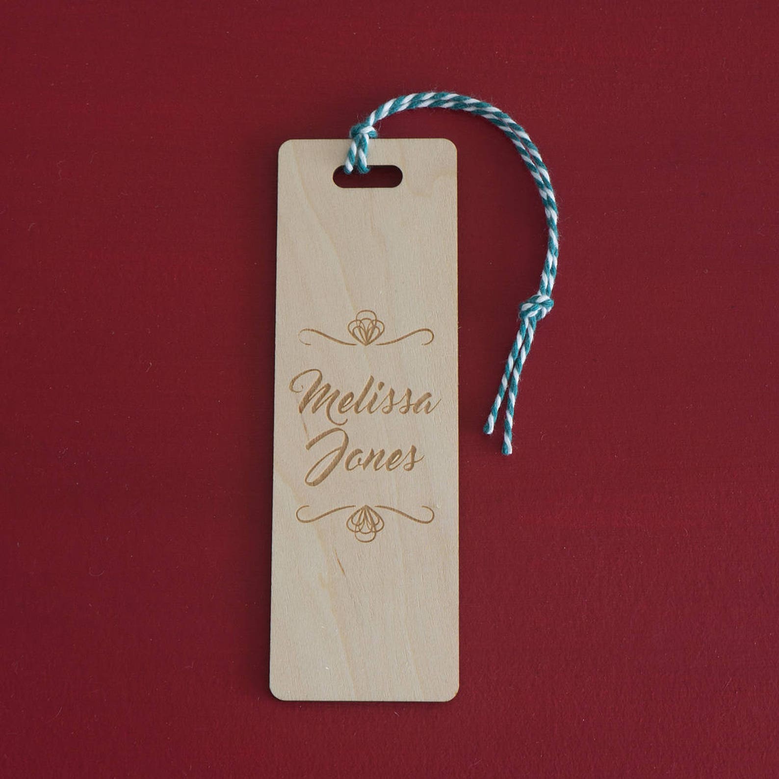 Cursive lettering bookmark