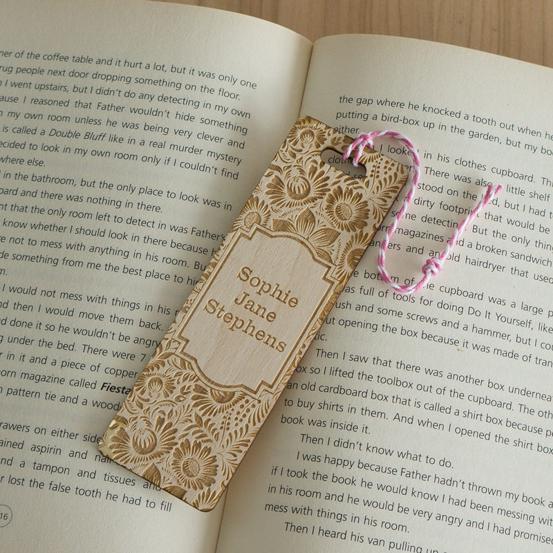 Floral pattern bookmark