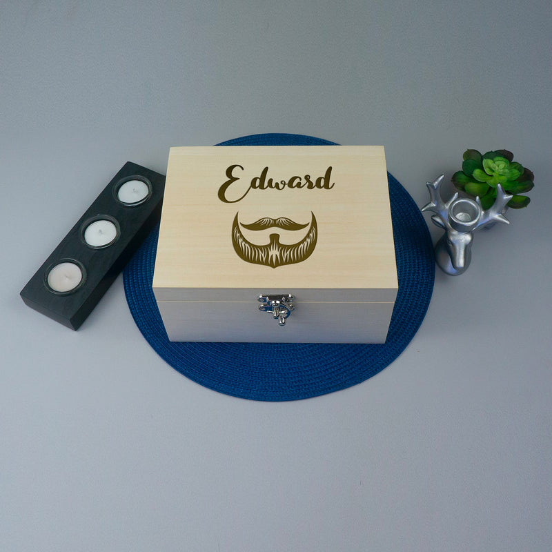 Beard grooming accessory storage box