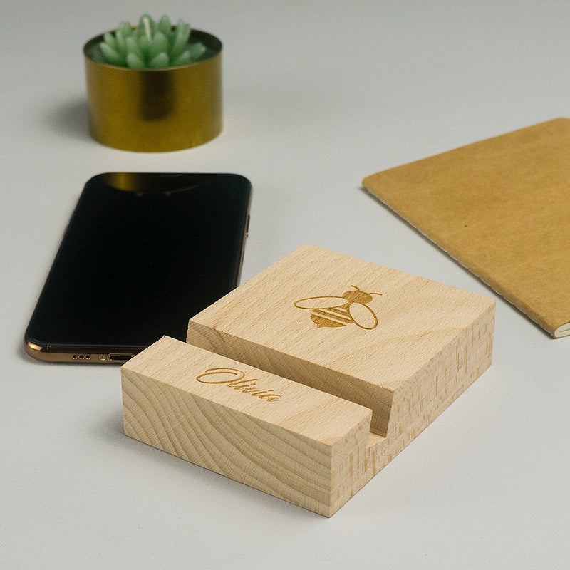 Personalised worker bee phone stand