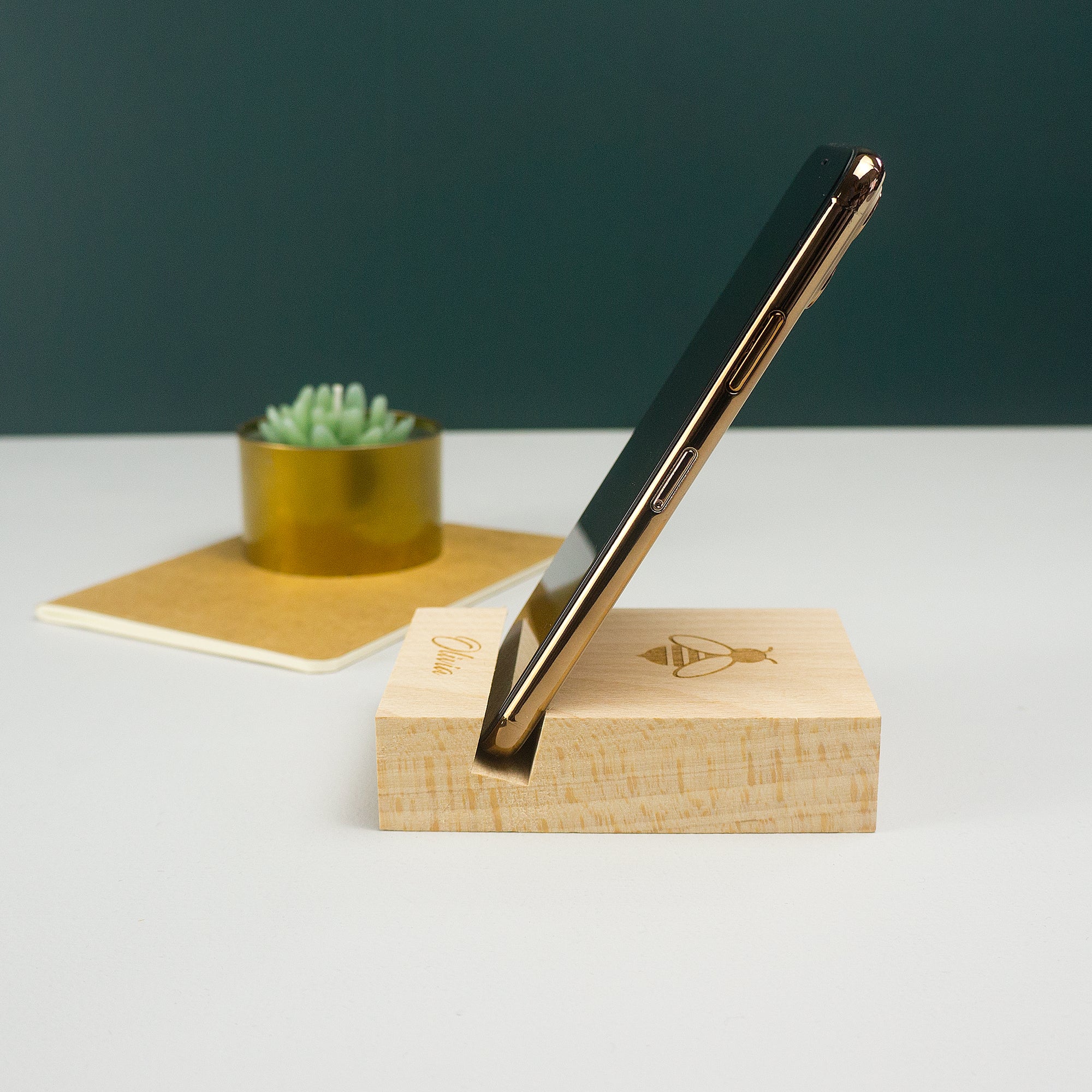 Personalised worker bee phone stand