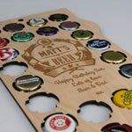 Beer bottle cap display board