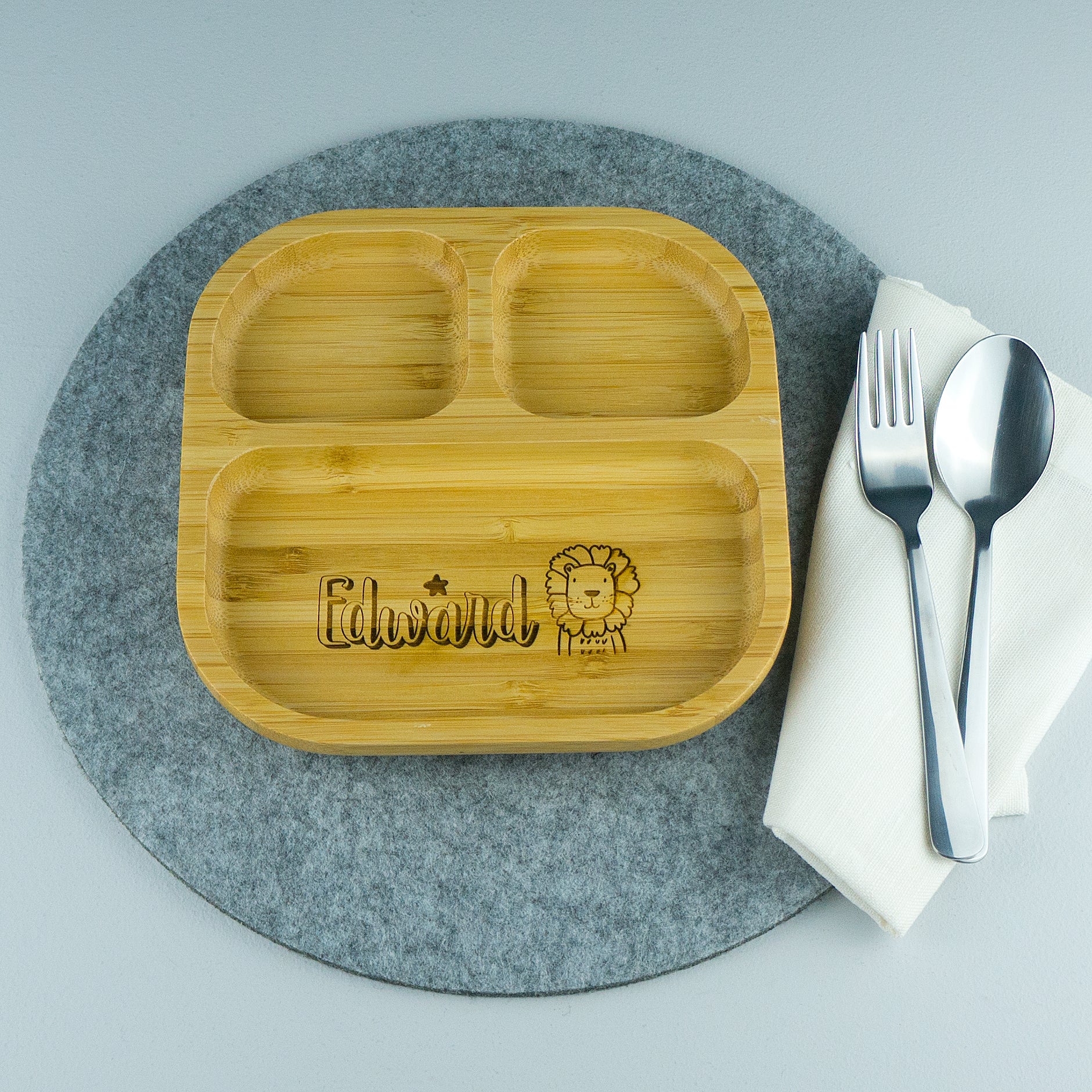 Children's bamboo food platter