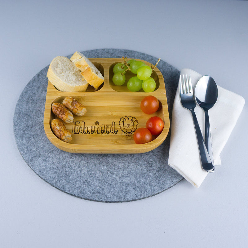 Children's bamboo food platter