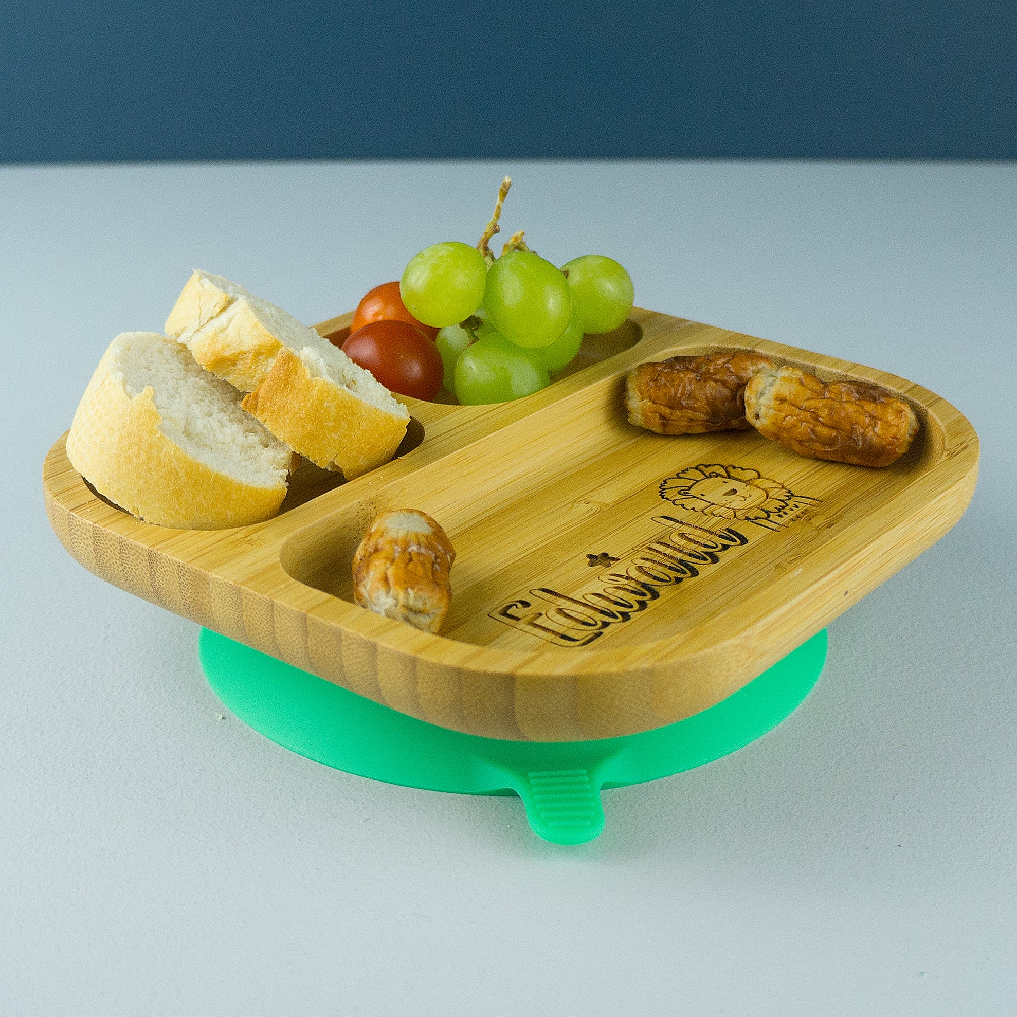 Children's bamboo food platter