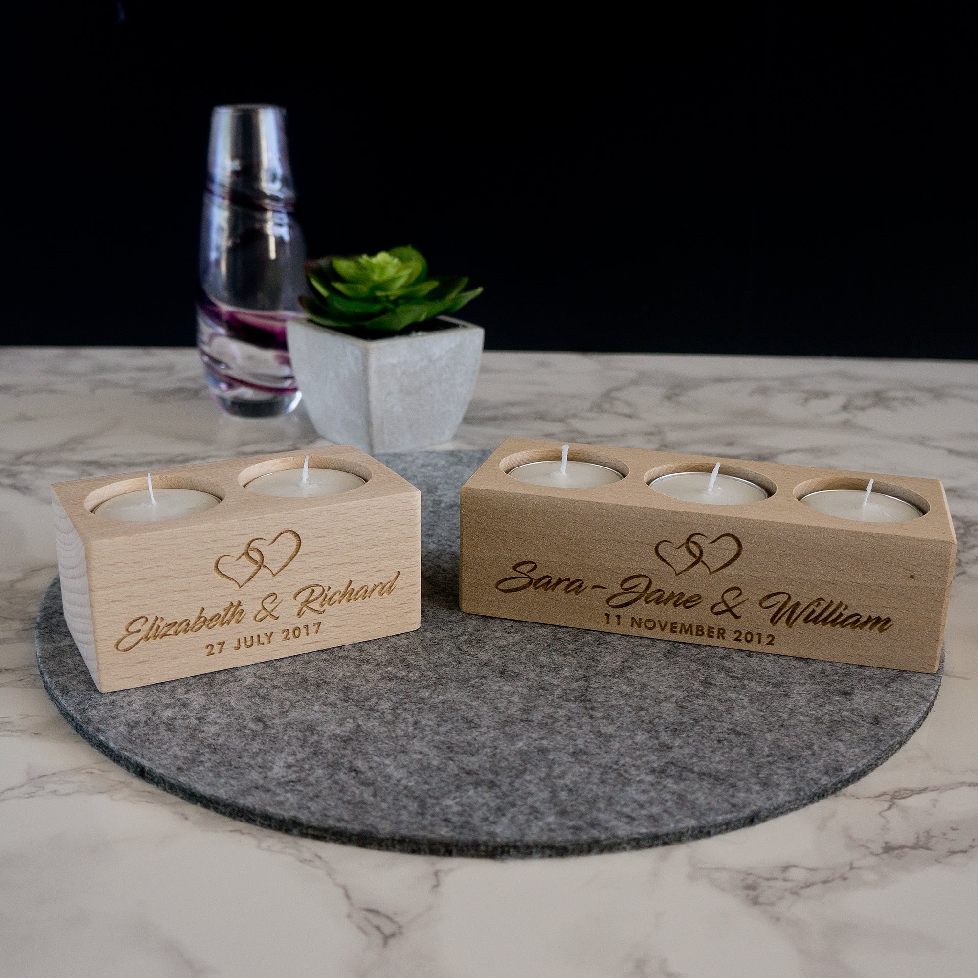 Relationship wedding annniversary candle holder