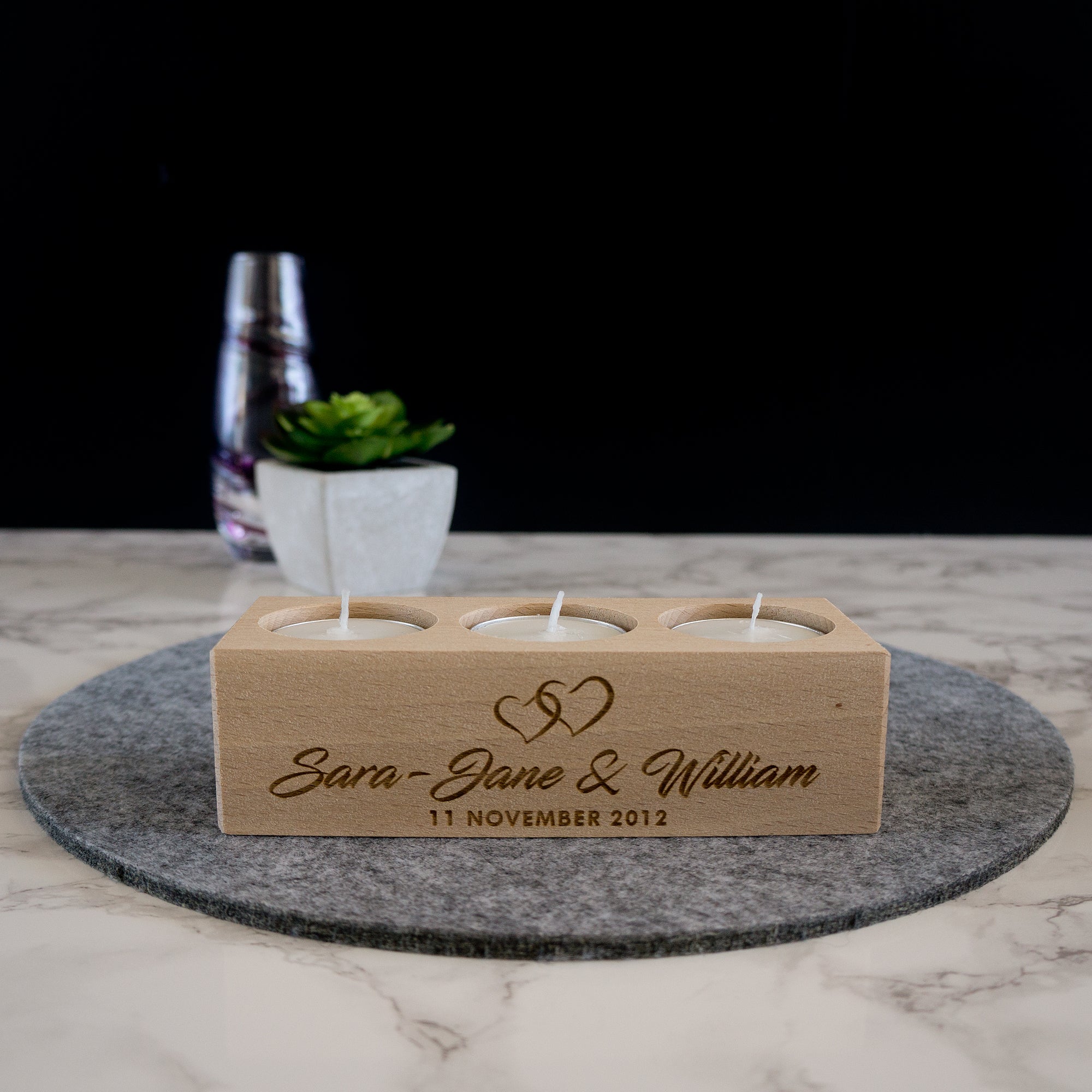 Relationship wedding annniversary candle holder