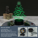 Personalised Christmas tree multi LED sign