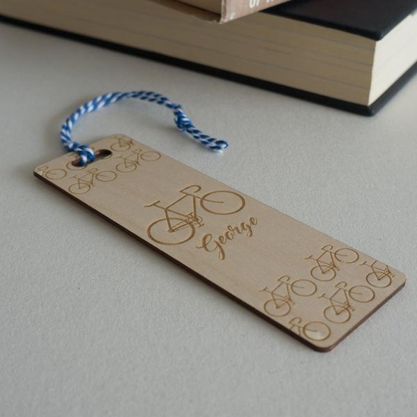 Male cyclist bookmark