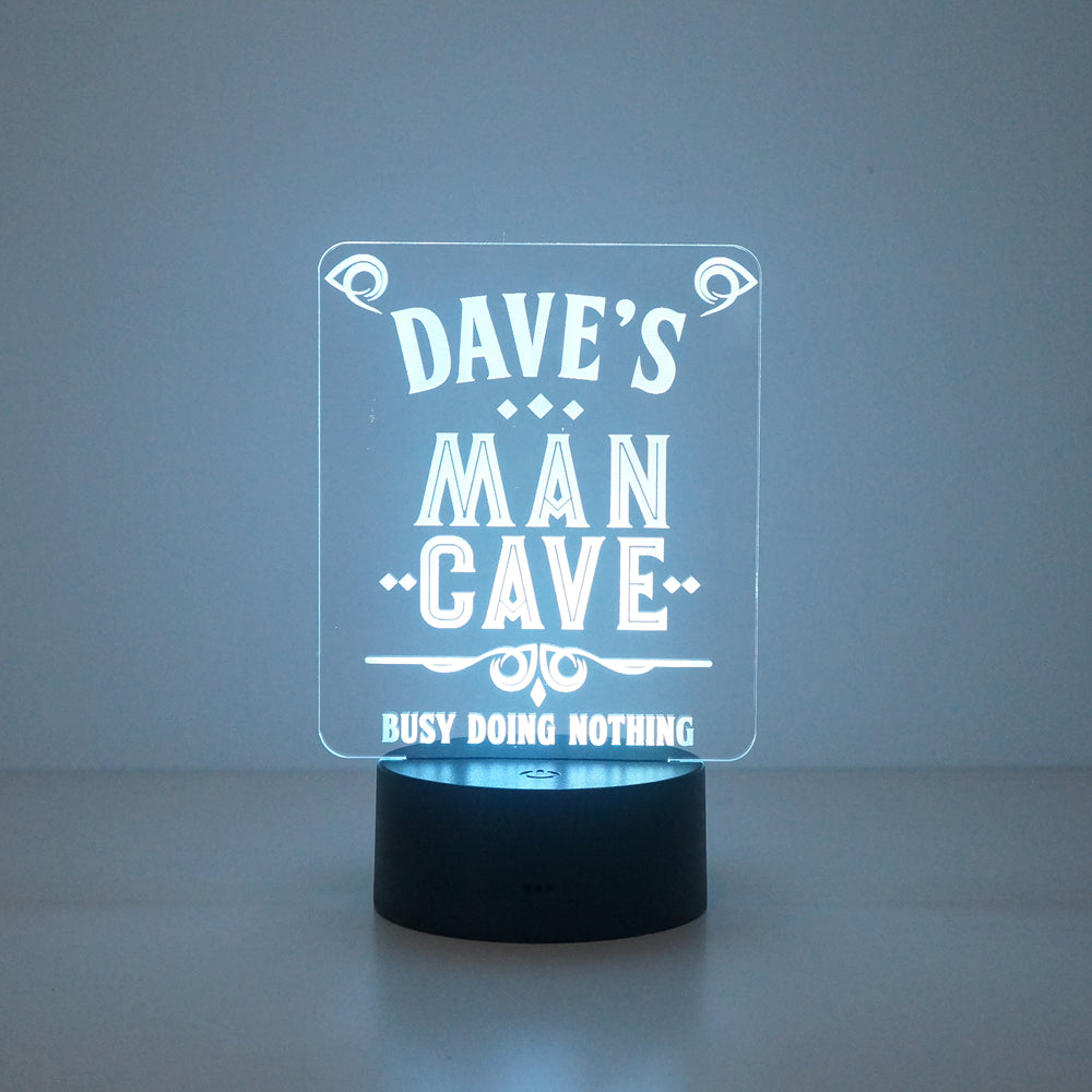 Multi colour man cave LED sign