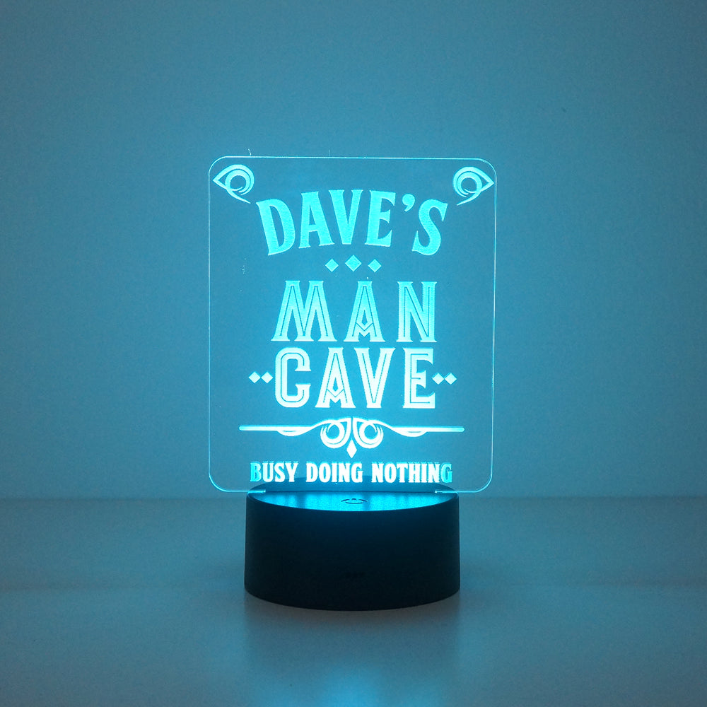 Multi colour man cave LED sign