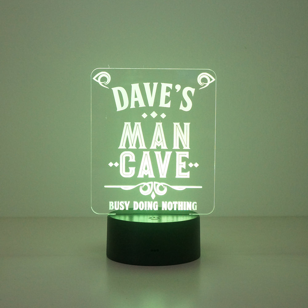 Multi colour man cave LED sign