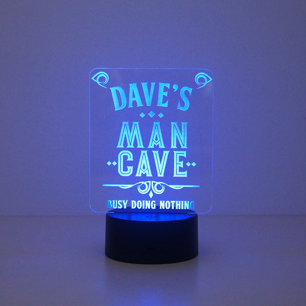 Multi colour man cave LED sign