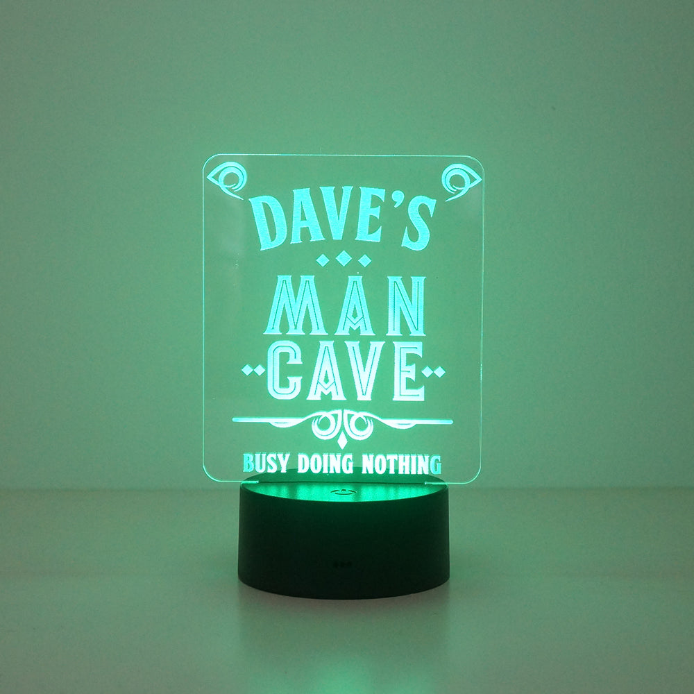 Multi colour man cave LED sign