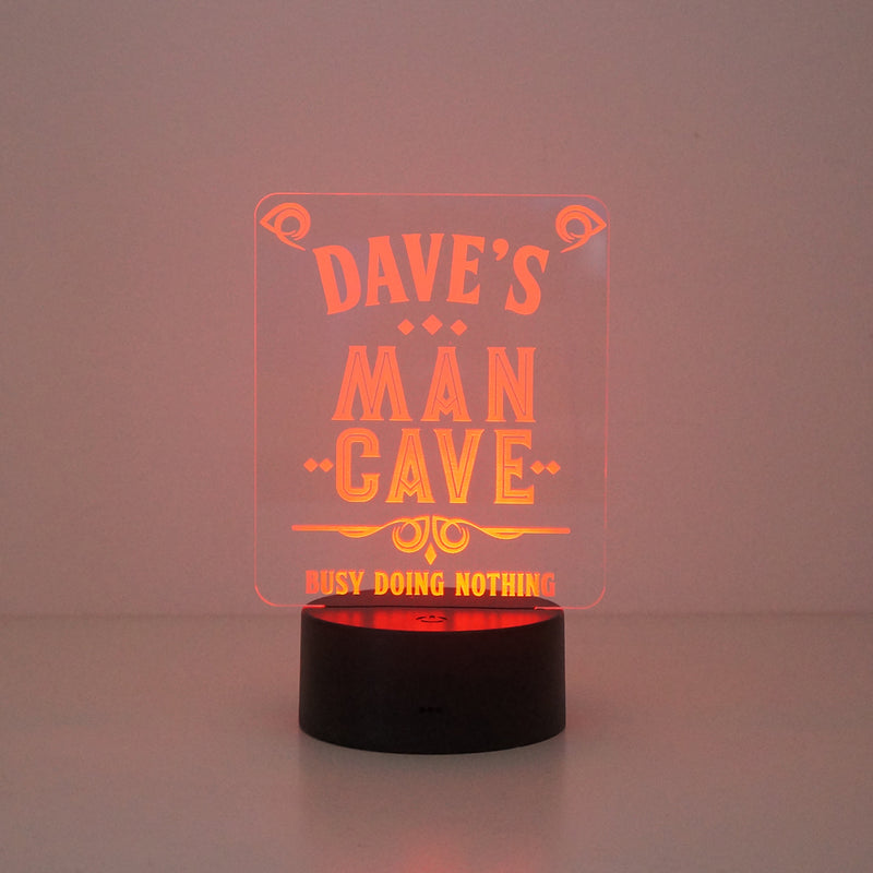 Multi colour man cave LED sign