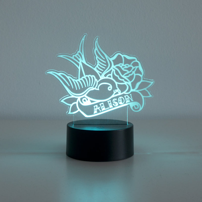 Classic tattoo swallow bird LED sign