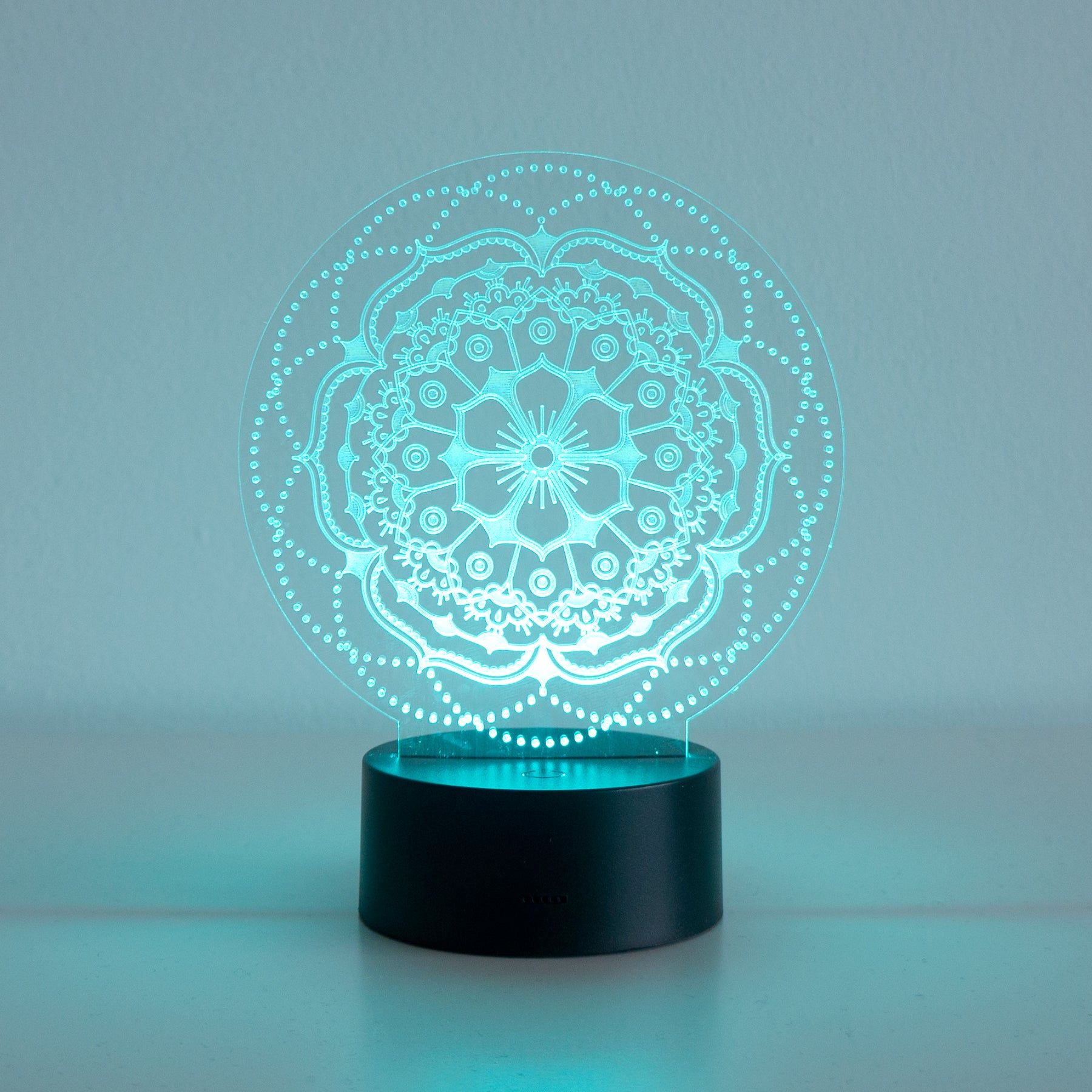 Mandala flower multi colour LED sign