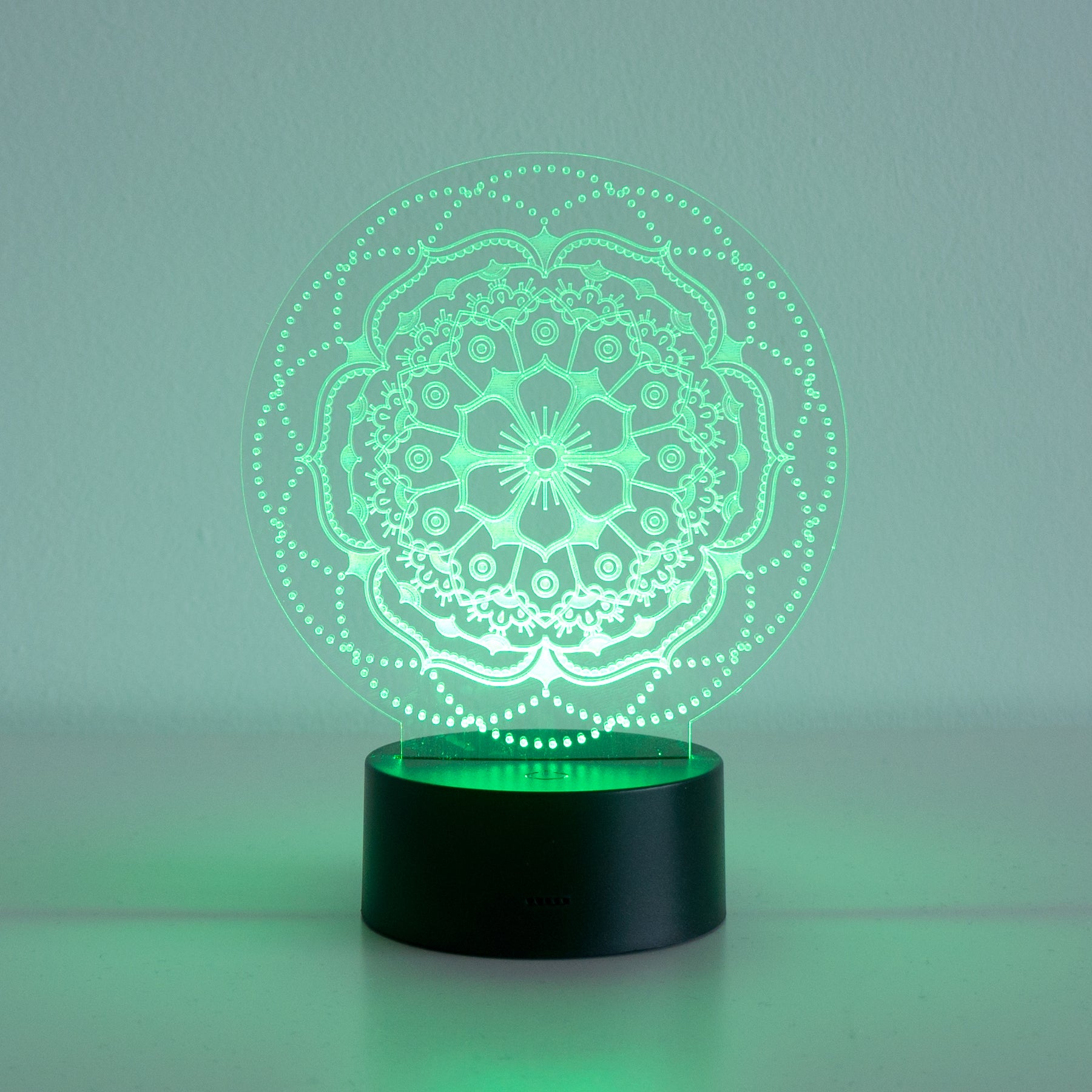 Mandala flower multi colour LED sign