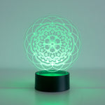 Mandala flower multi colour LED sign