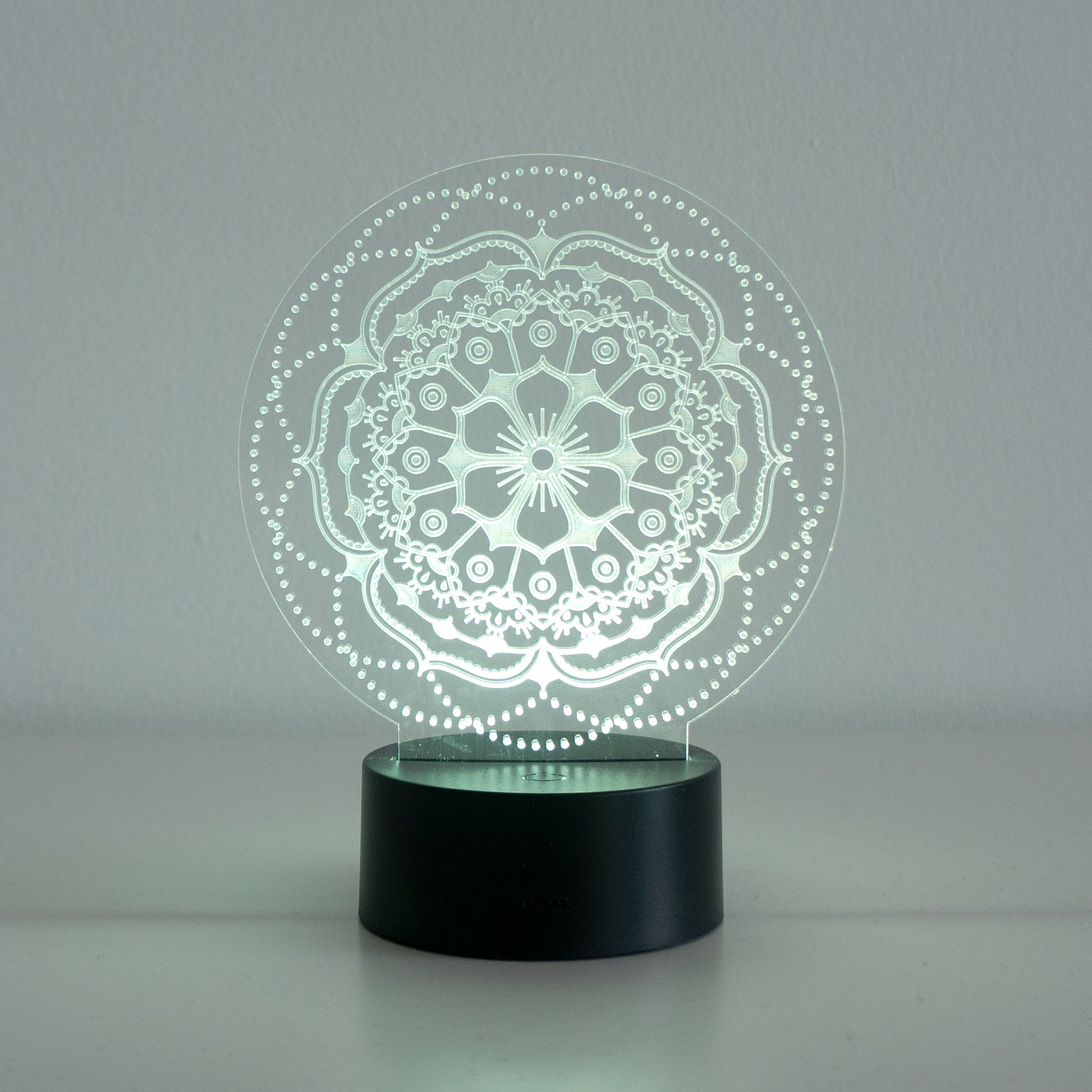 Mandala flower multi colour LED sign