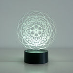 Mandala flower multi colour LED sign