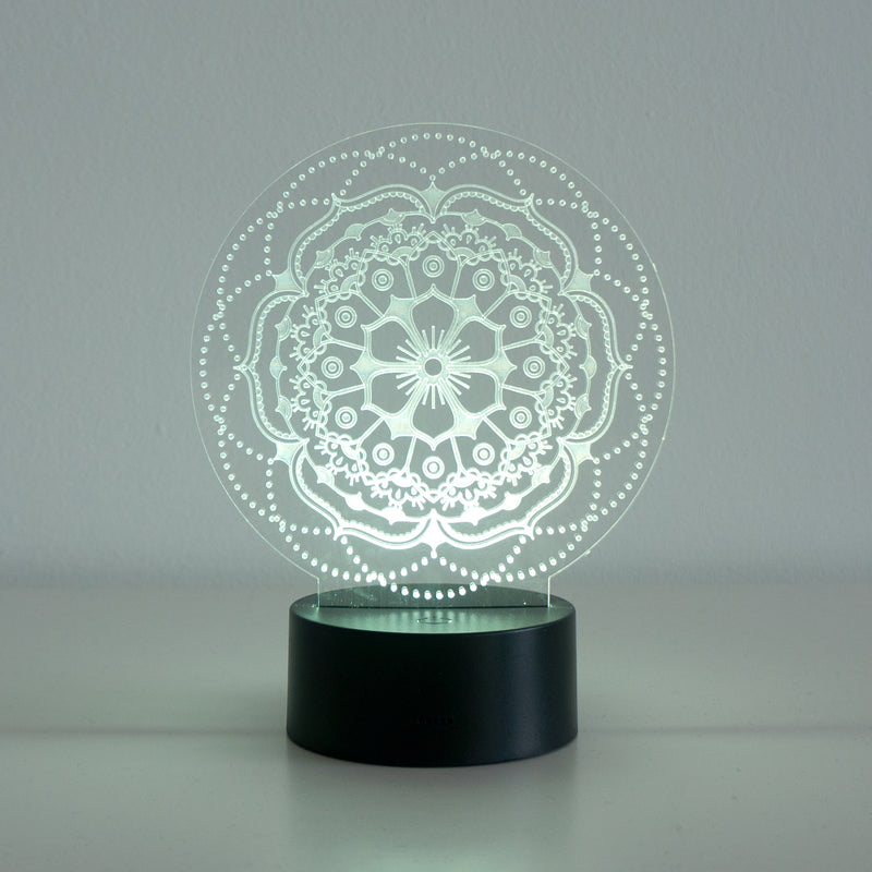 Mandala flower multi colour LED sign