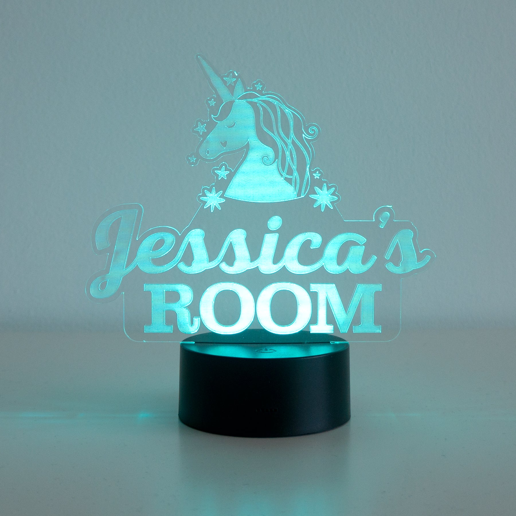 Children's unicorn multi colour LED sign