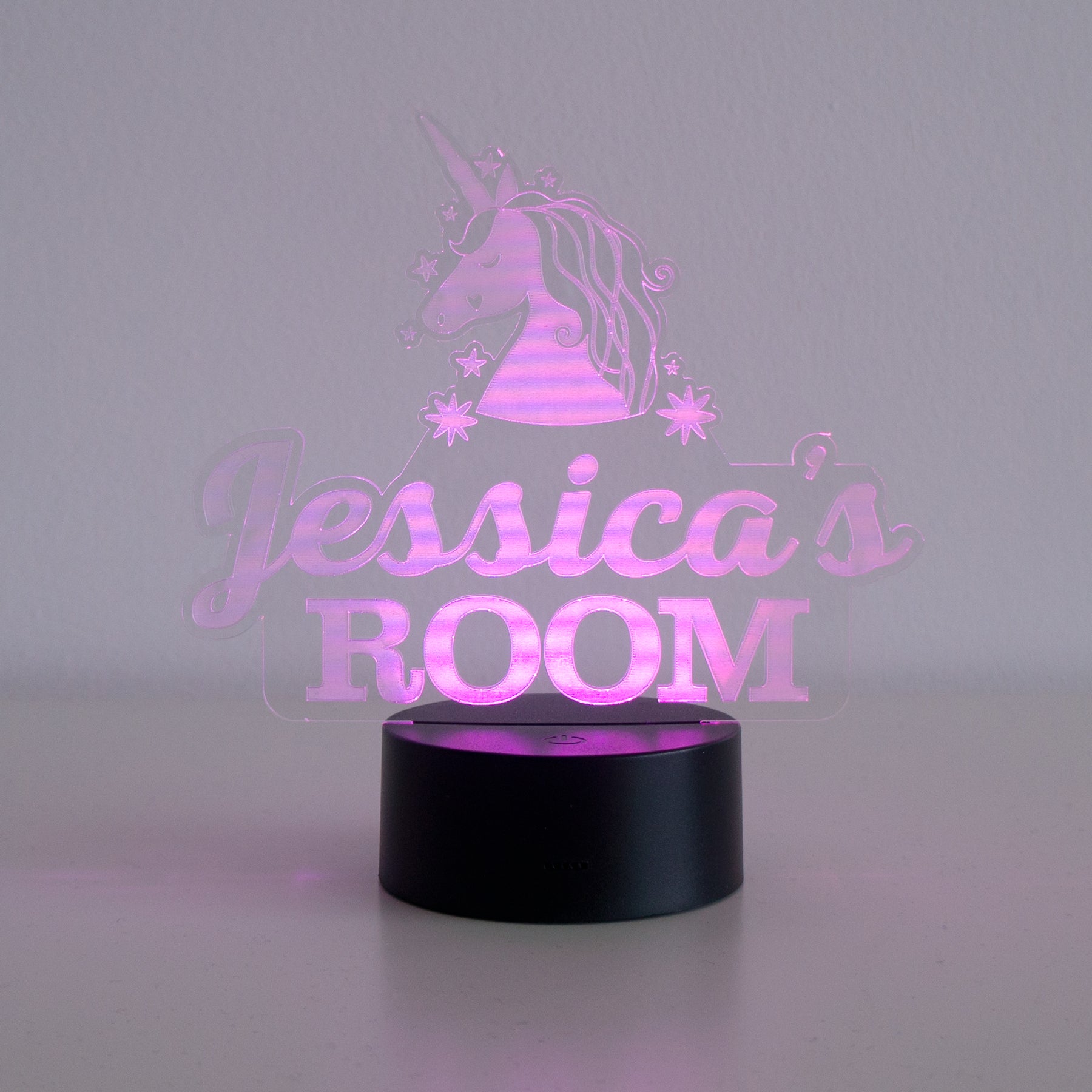 Children's unicorn multi colour LED sign