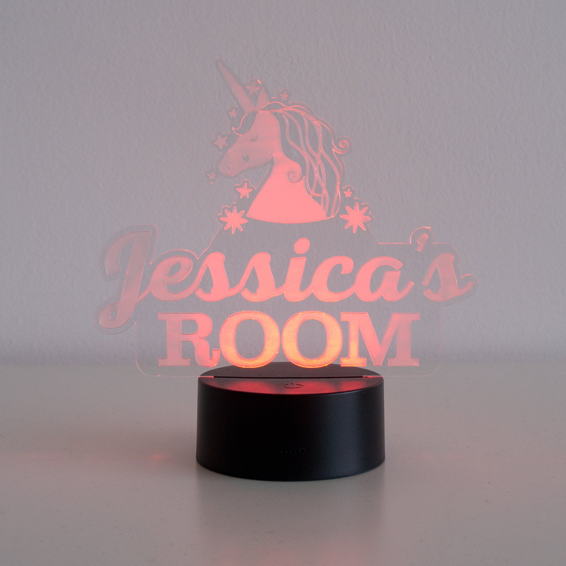 Children's unicorn multi colour LED sign