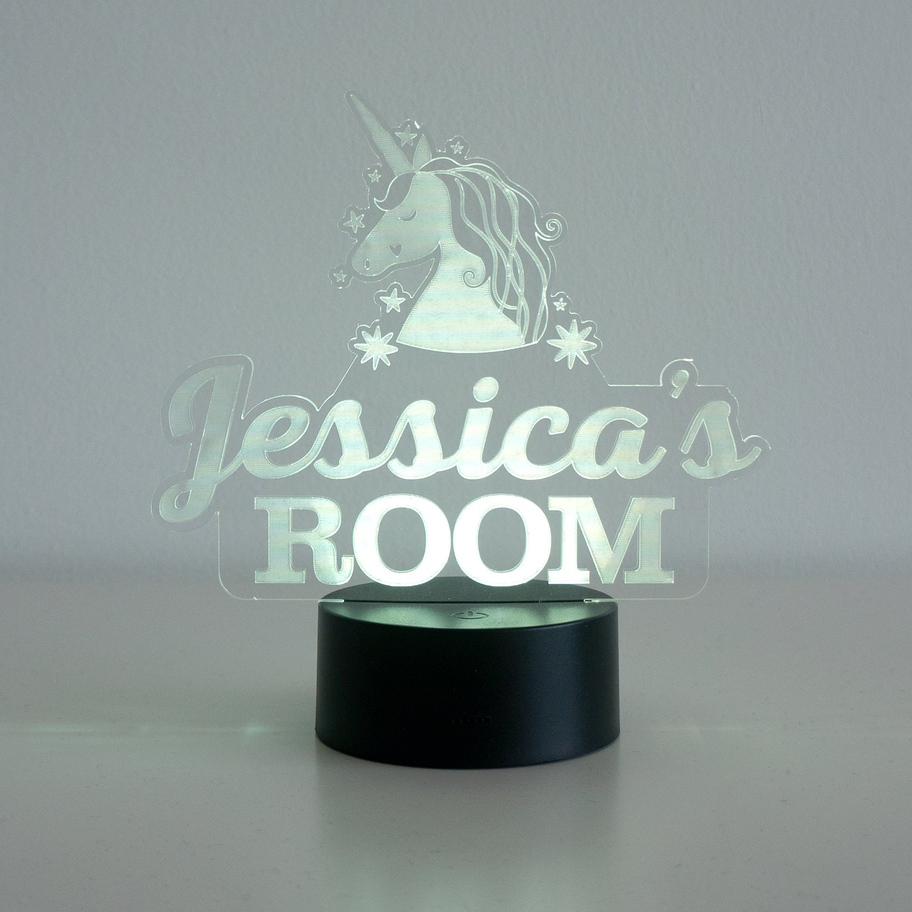 Children's unicorn multi colour LED sign