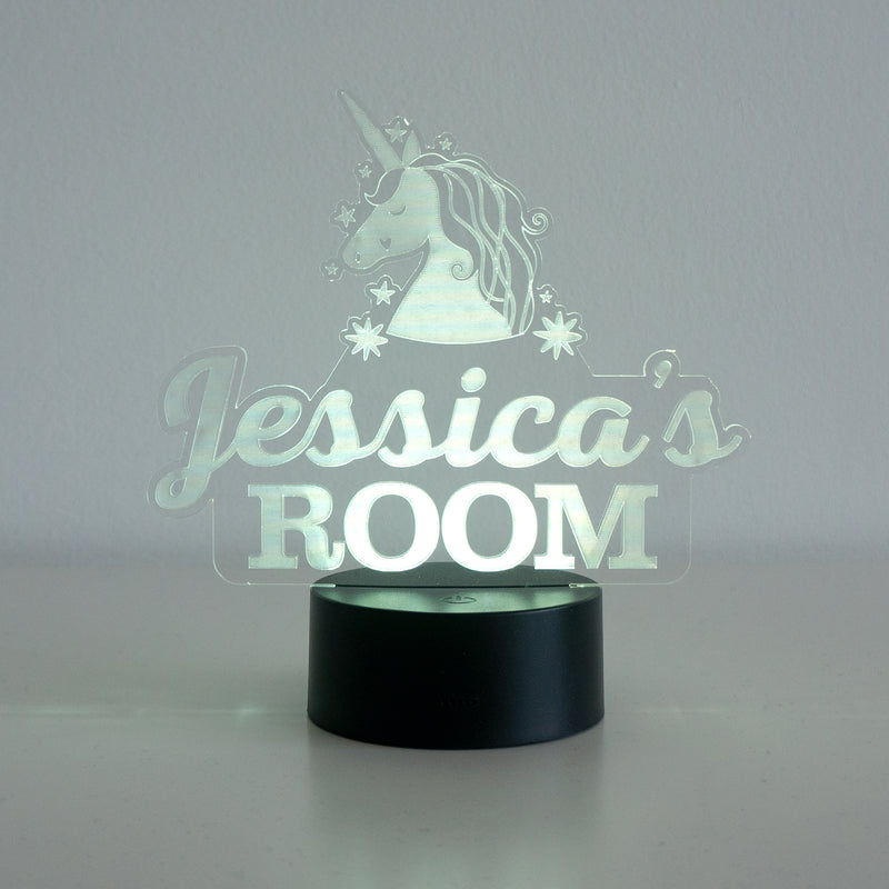 Children's unicorn multi colour LED sign