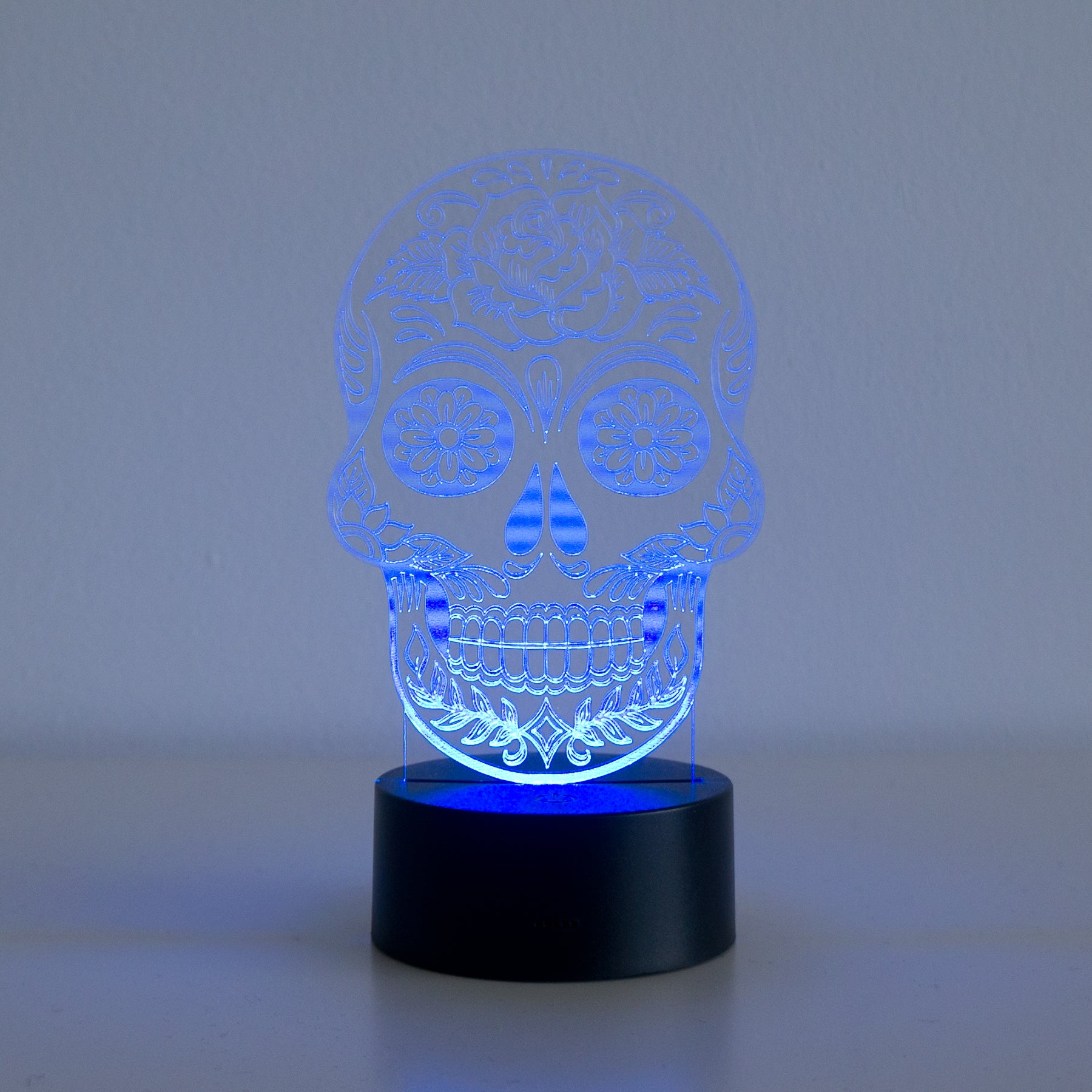 Multi colour sugar skull LED sign