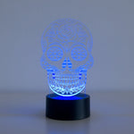 Multi colour sugar skull LED sign