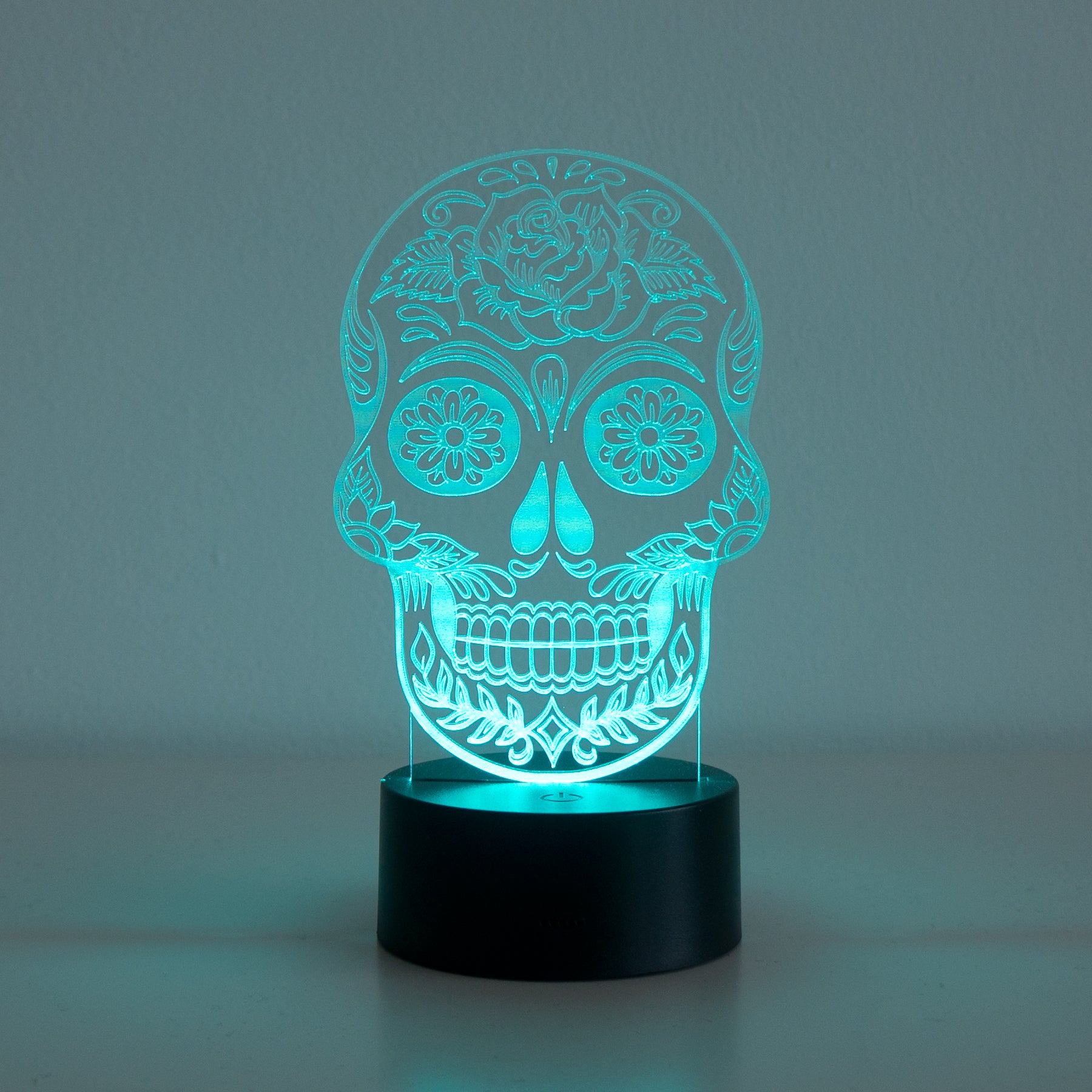 Multi colour sugar skull LED sign