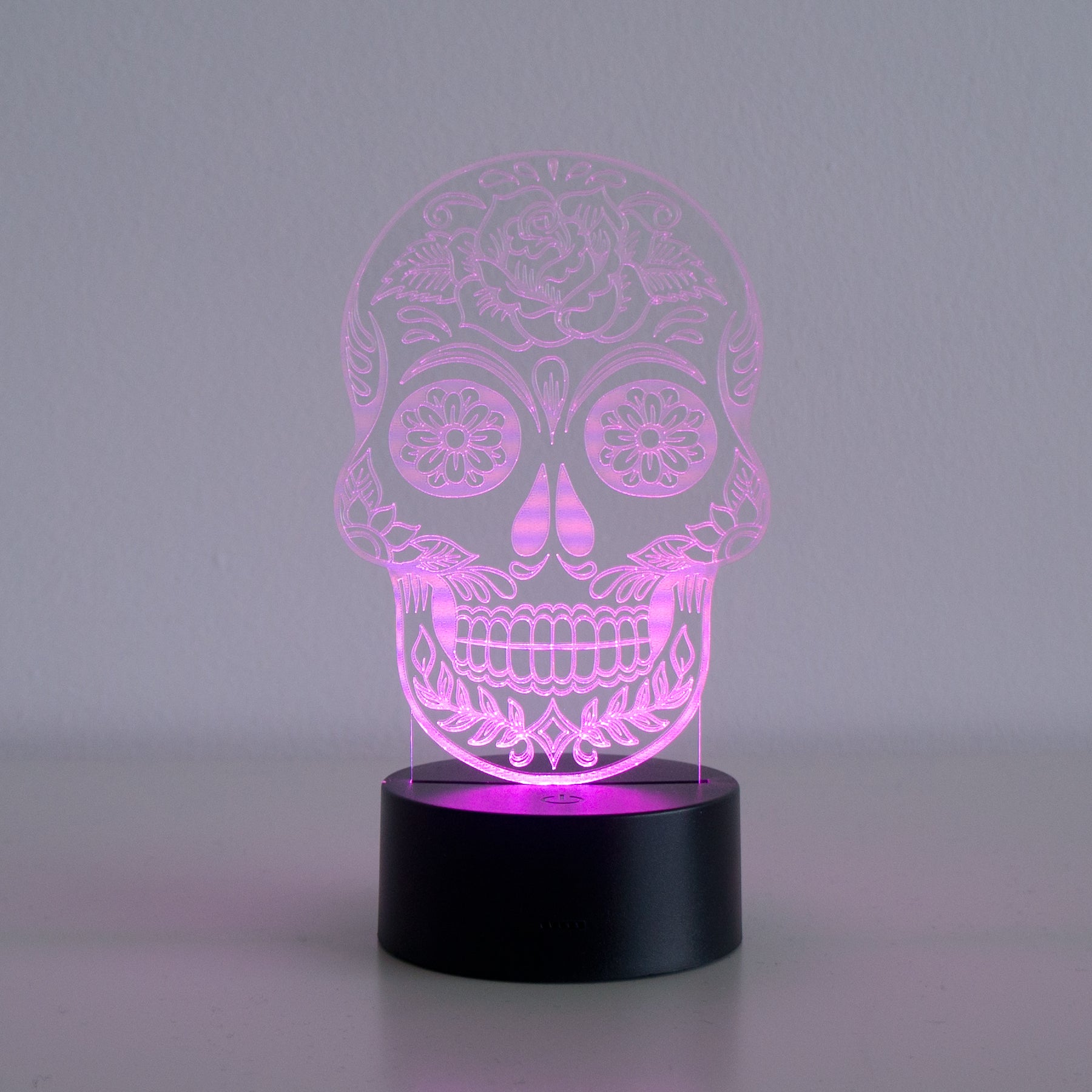 Multi colour sugar skull LED sign