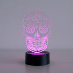 Multi colour sugar skull LED sign