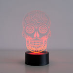 Multi colour sugar skull LED sign