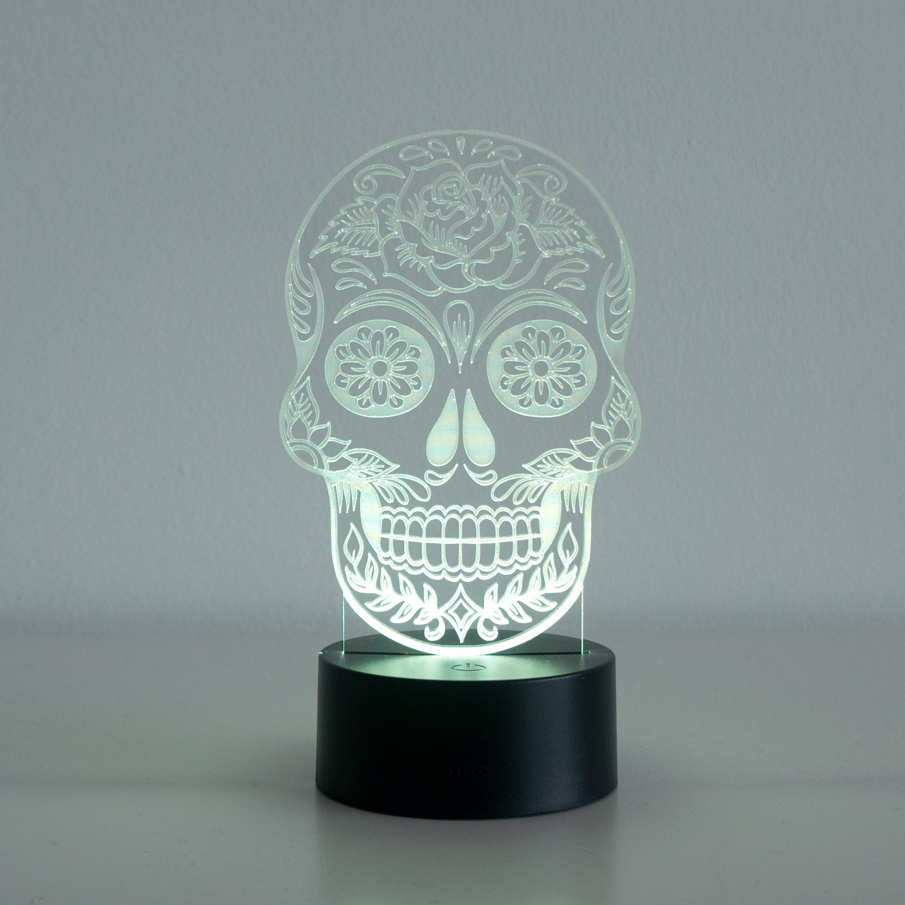 Multi colour sugar skull LED sign