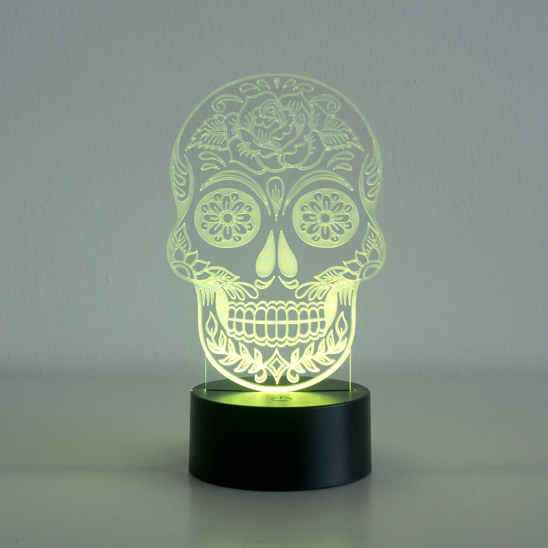 Multi colour sugar skull LED sign