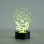 Multi colour sugar skull LED sign